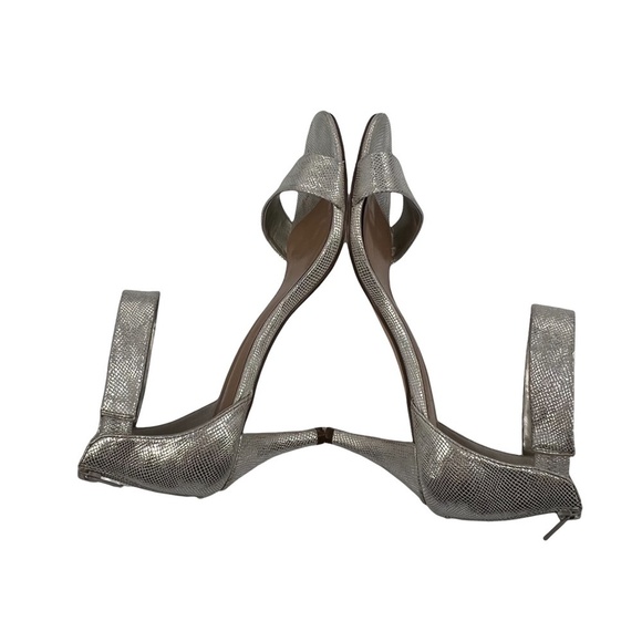 Style & Co Silver Ankle Strap Heeled Sandals Size 8.5 Women’s - Picture 5 of 8